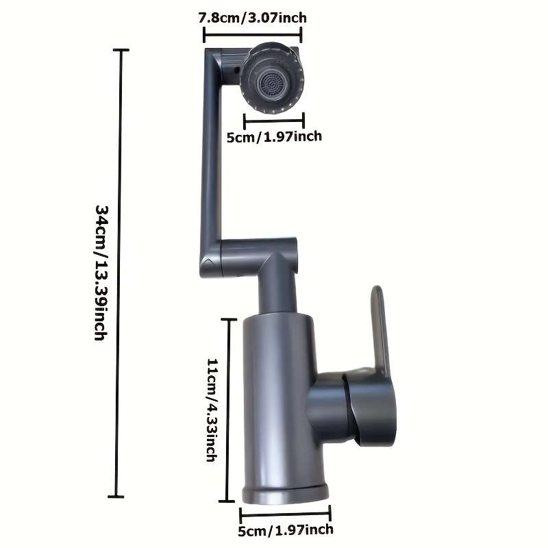 1PC Gun Gray Lucky Cat Hot and Cold Faucet