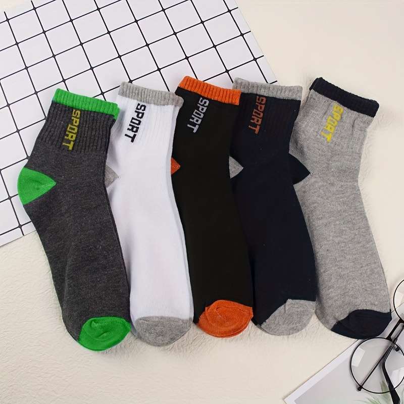 5 Pairs Mixed Color One Size High Elastic Socks
