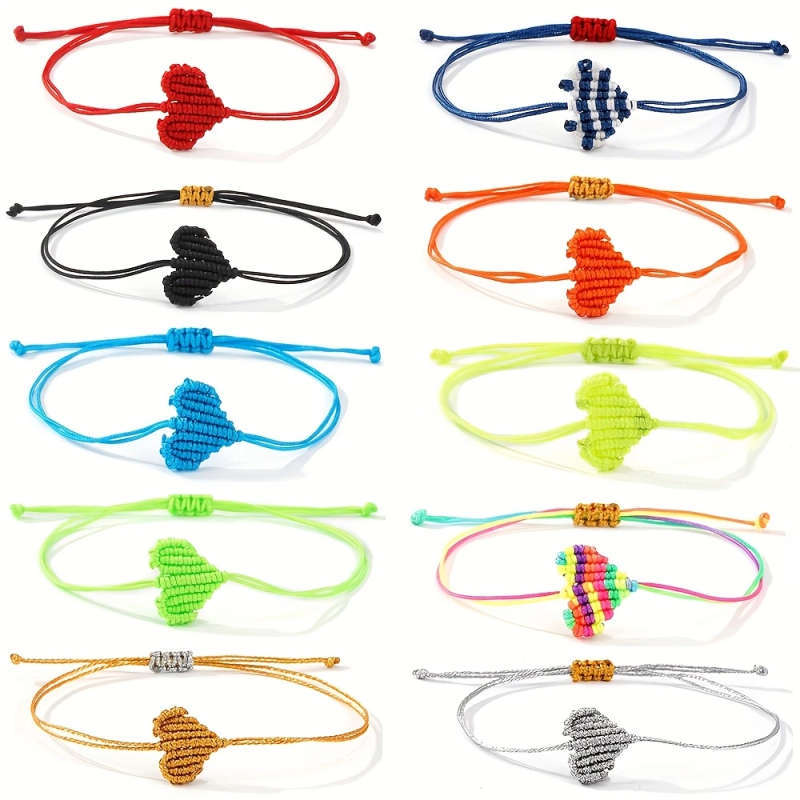 3-4 Pieces Handmade Woven Bohemian Bracelets