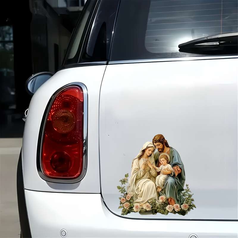 1pc   13.97cmx13.97cm Jesus Christian Themed Stickers