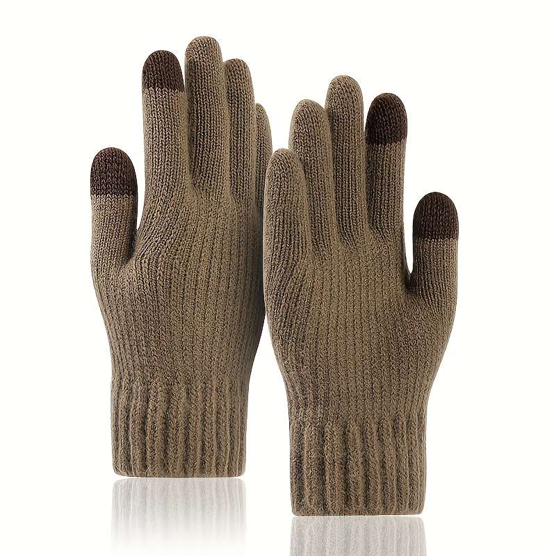 1 Pair Light Gray Warm Gloves