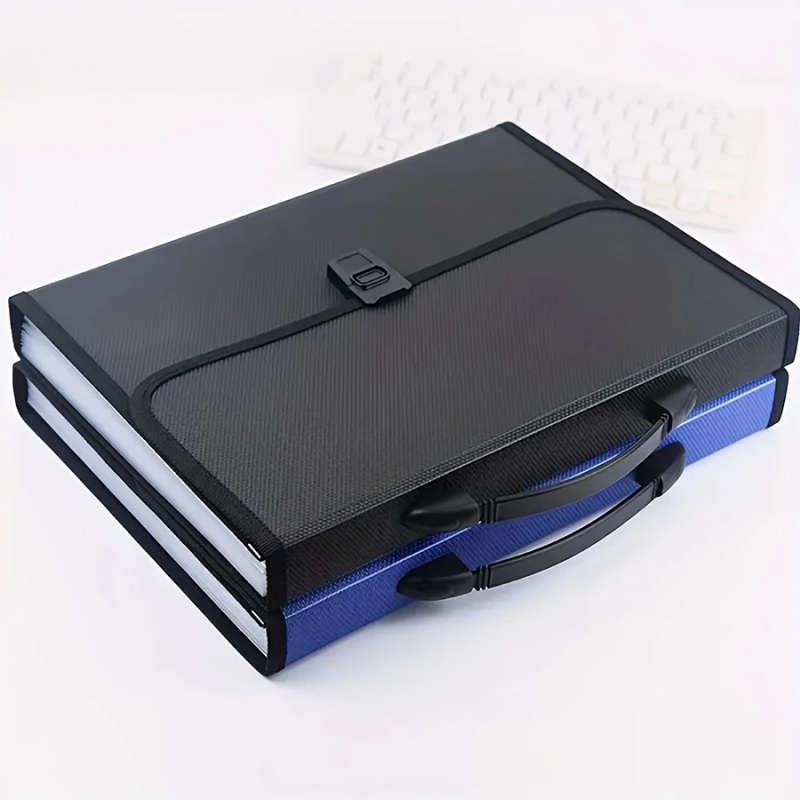 Waterproof A4 Paper 13 Pocket Folding File Organizer With Handle