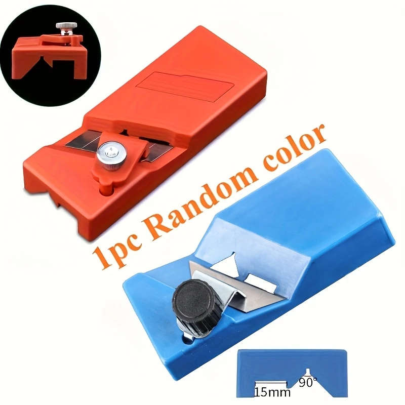 1pc Handheld Woodworking Hand Planer Dual-Purpose V-Groove Chamfer Plane 45-Degree Angle Trim Right-