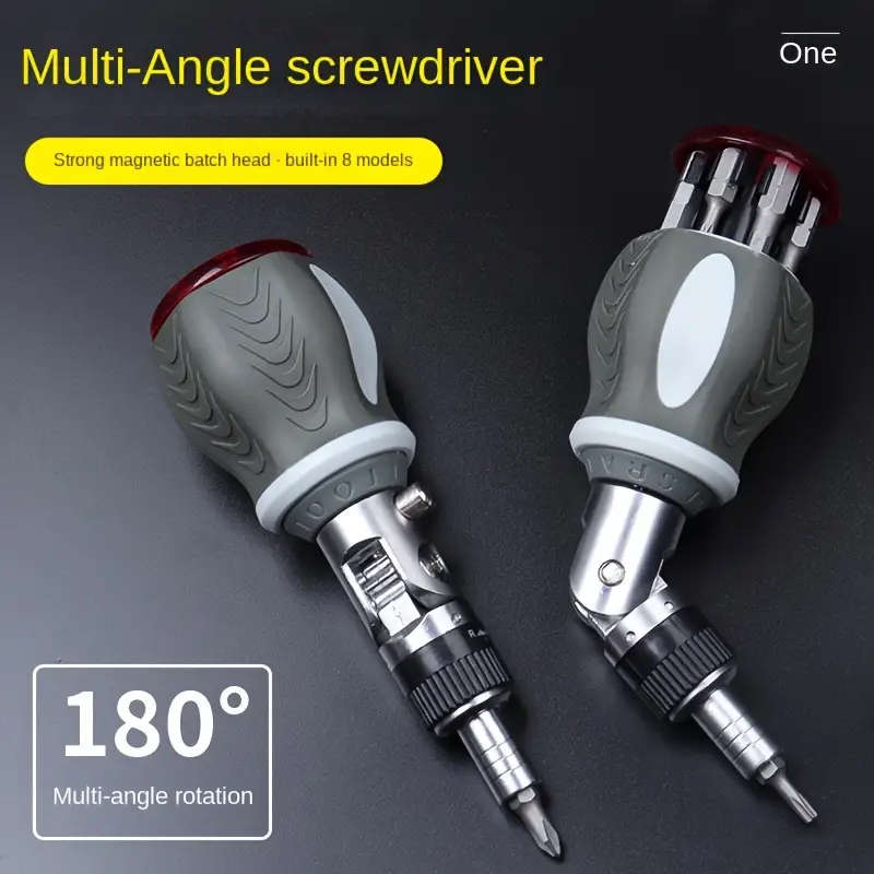 1 x Halloween Gift 8 in 1 Ratchet Multi-Function Screwdriver