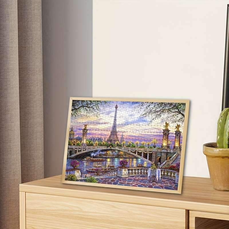 1000pcs Eiffel Tower Light Puzzle for Adults Charming Parisian Landscape Durable T