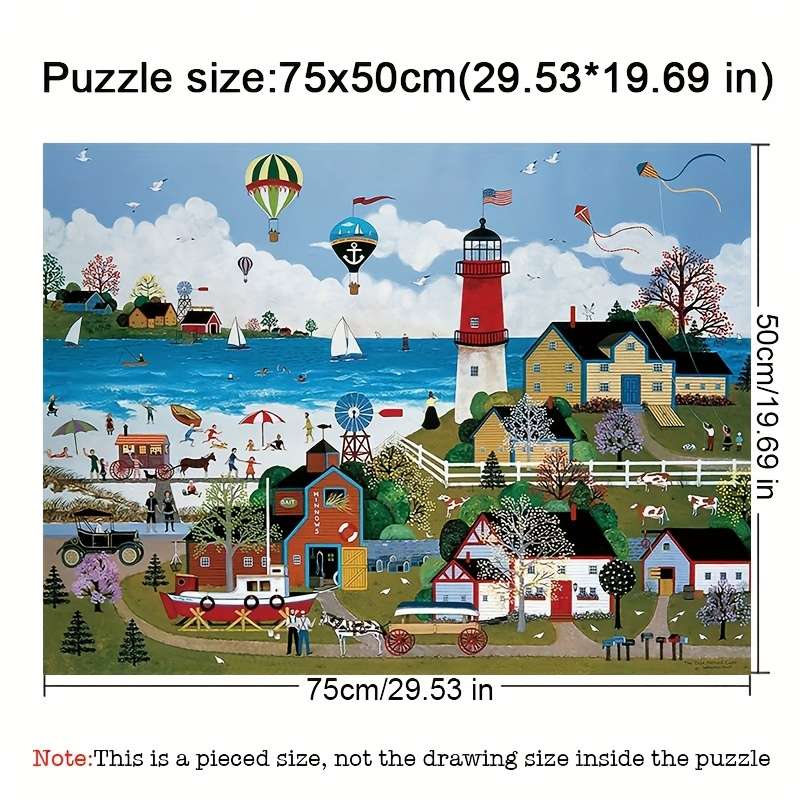 1000pcs Jigsaw Puzzle 75.01x50.01 cm High Difficulty Challenge for Adults Durable