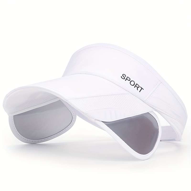 1pc Adjustable Retractable Visor Hat with Large Brim Breathable Polyester Ideal for Tennis Golf