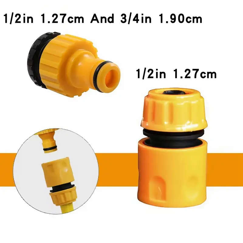 2pcs Garden Hose Adapter Set  1/2 Fit Durable Plastic Connectors for Lawn Care Gardening Tools