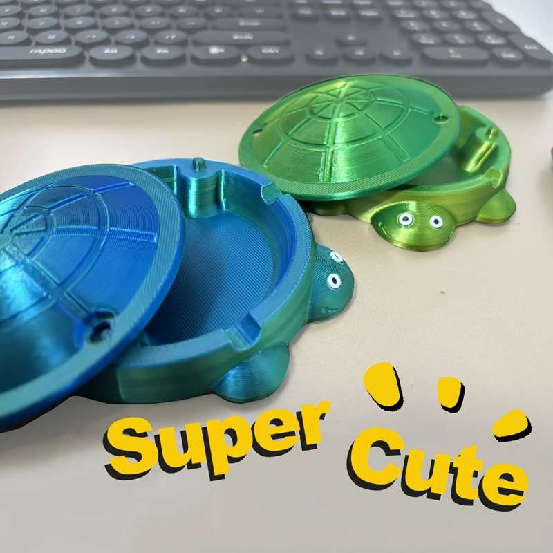 1pc Cute Turtle Shaped Ashtray Contemporary Style Plastic Material Alien Design No Need for Pow