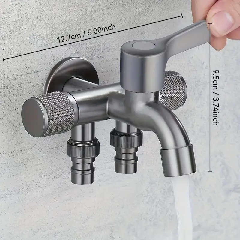 1x 3 In 1 Multifunctional Stainless Steel Faucet
