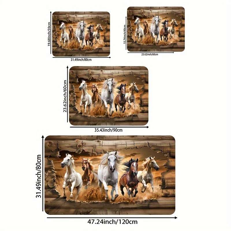 1Pc 19.69x31.49inch 50x80cm Wooden Wall Floor Mat