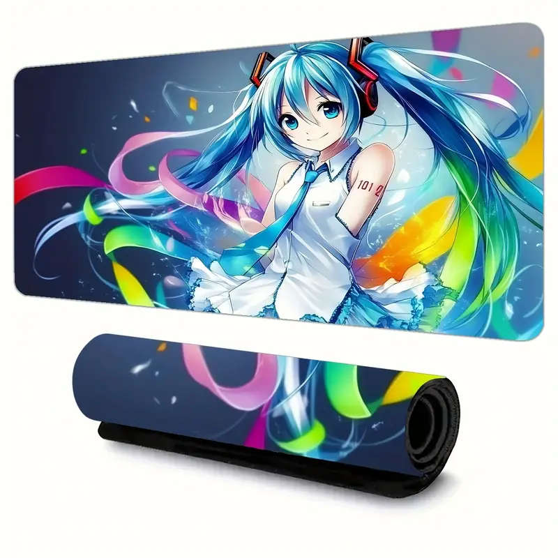 1pc 30x80cm Anime Music Festival Design Extended Mouse Pad Non-Slip Waterproof Washable Desk Mat