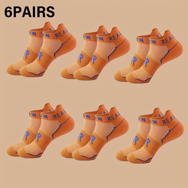 6 Pairs Yellow One Size High Elastic Socks
