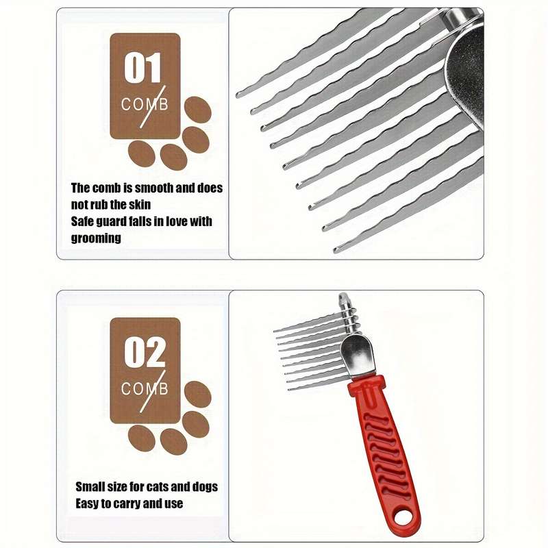 1pc Red Pet Comb