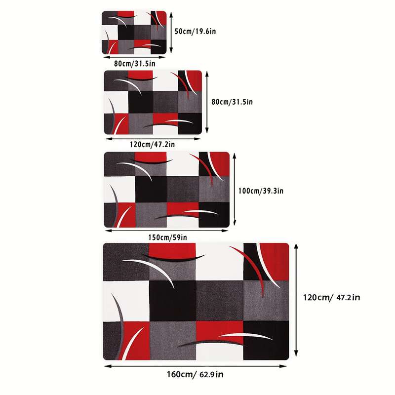1Pc Geometri Patterns 100x150 Floor Mat