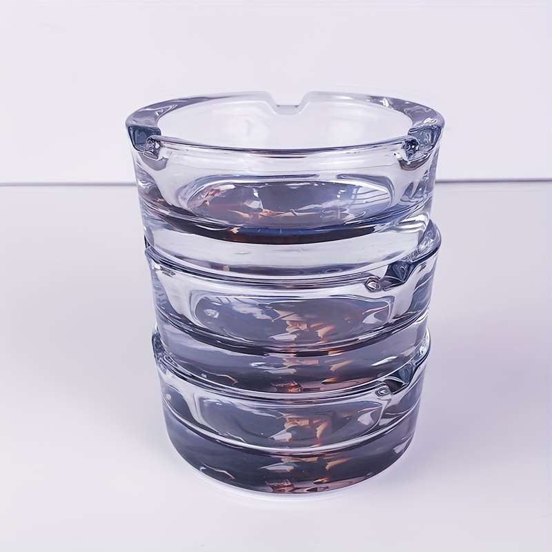 1pc Cartoon Character Glass Ashtray Round Clear Durable Ideal for Cigarette Butts Cigarette B