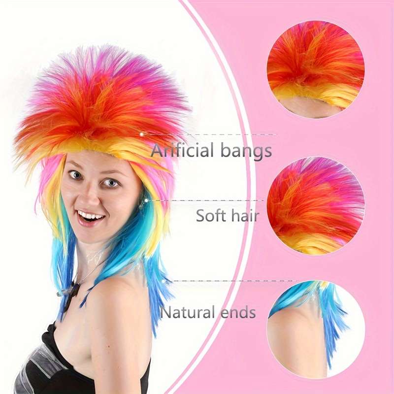 1Pc Colorful 45.72cm Fashion Design Wig