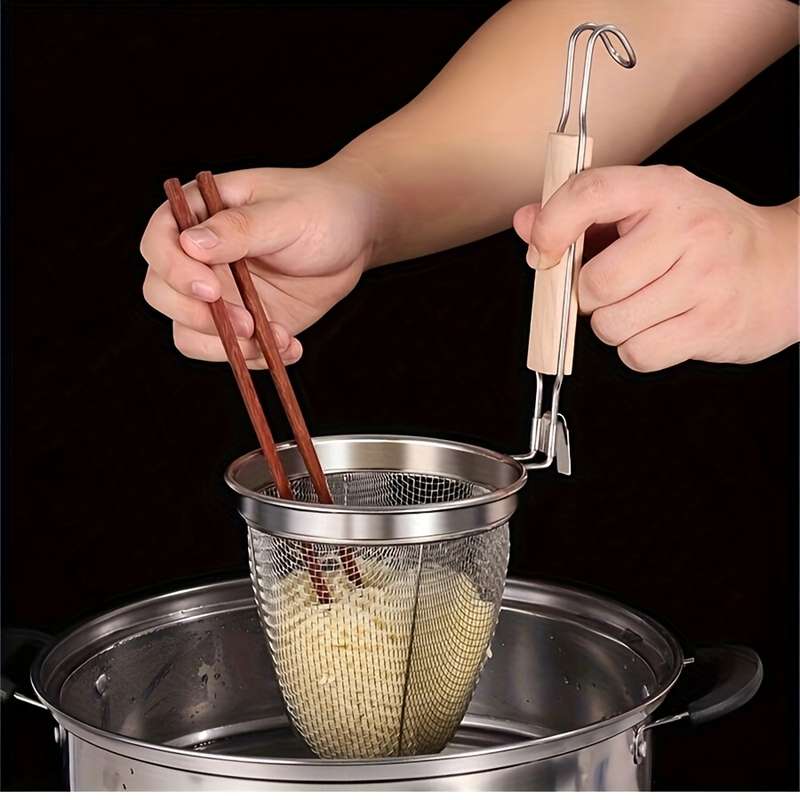 1pc Stainless Steel Noodle Strainer for Cooking Spicy Hot Pot Filter Noodle Spoon Fried Food Str