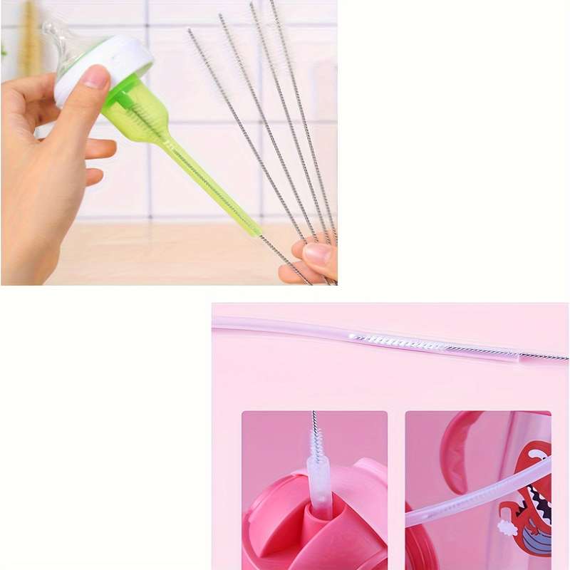 10-Piece Multi-Size Stainless Steel Brush Set for Narrow Space Cleaning Reusable Tube Brushes