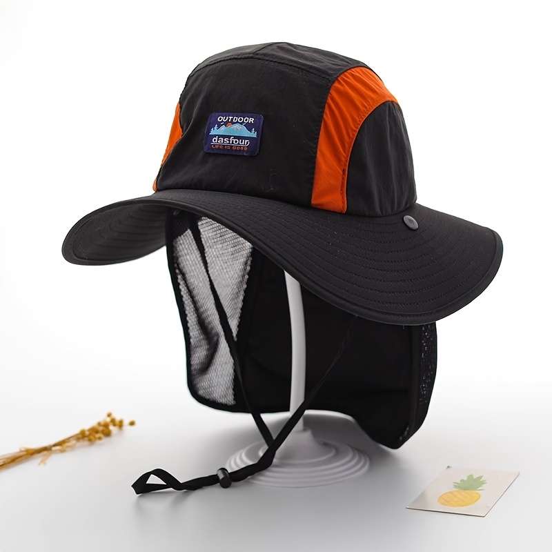 1pc Japanese-Style Summer Outdoor Breathable Parent-Child Shawl Hat with a Wide Brim Suitable for
