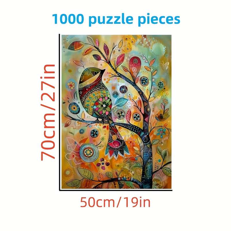 1000pcs Animal Art Jigsaw Puzzle High-Quality Durable Paper Portable Rectangle Shap