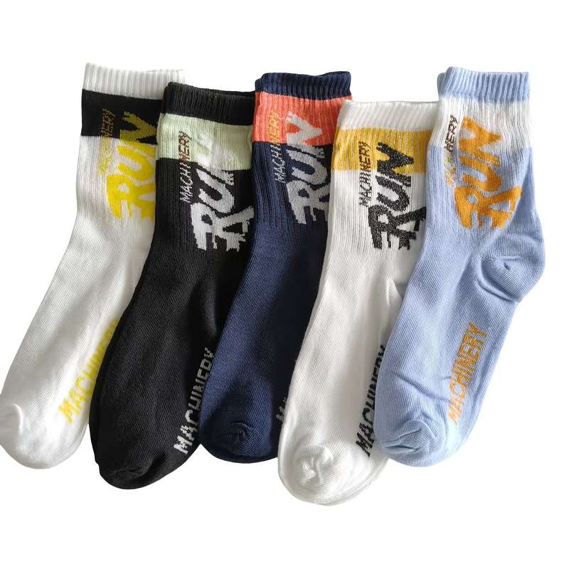 5 Pairs Mix And Match Asian One Size High Elastic Socks