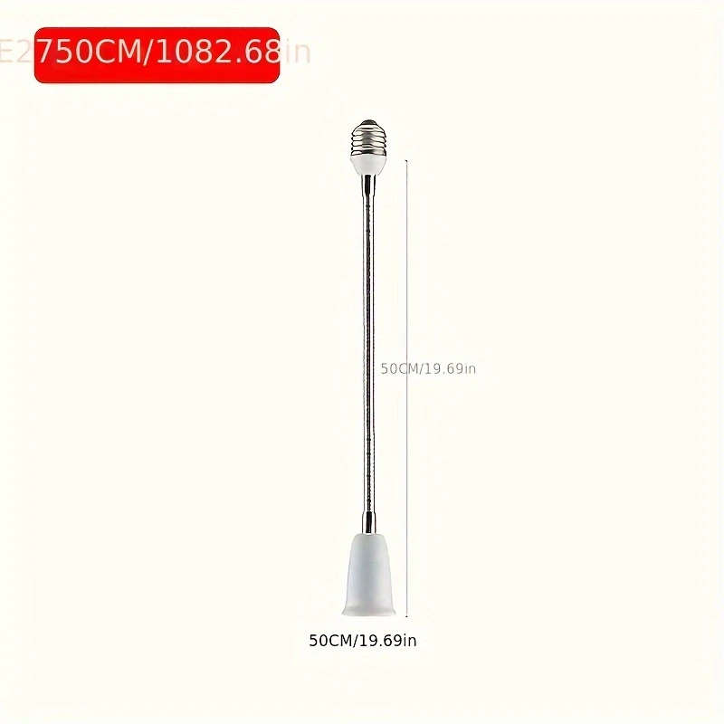 1pc E27 Door and Window Adapter 85-285V 50cm Converter Lamp Interrupter Base Converter with Lighting
