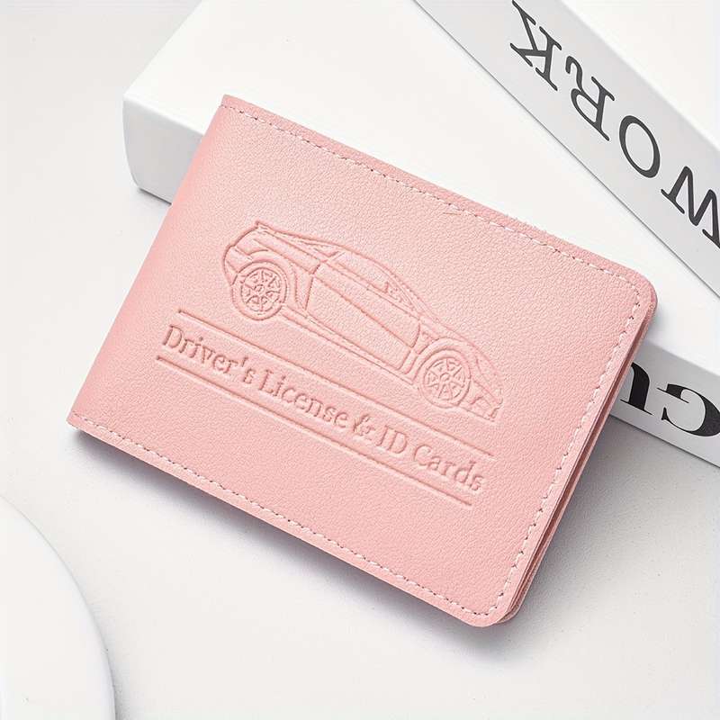 1pc DEABOLAR Driver's License ID Card Holder Stylish Car Design Wallet for Credit Cards Compac