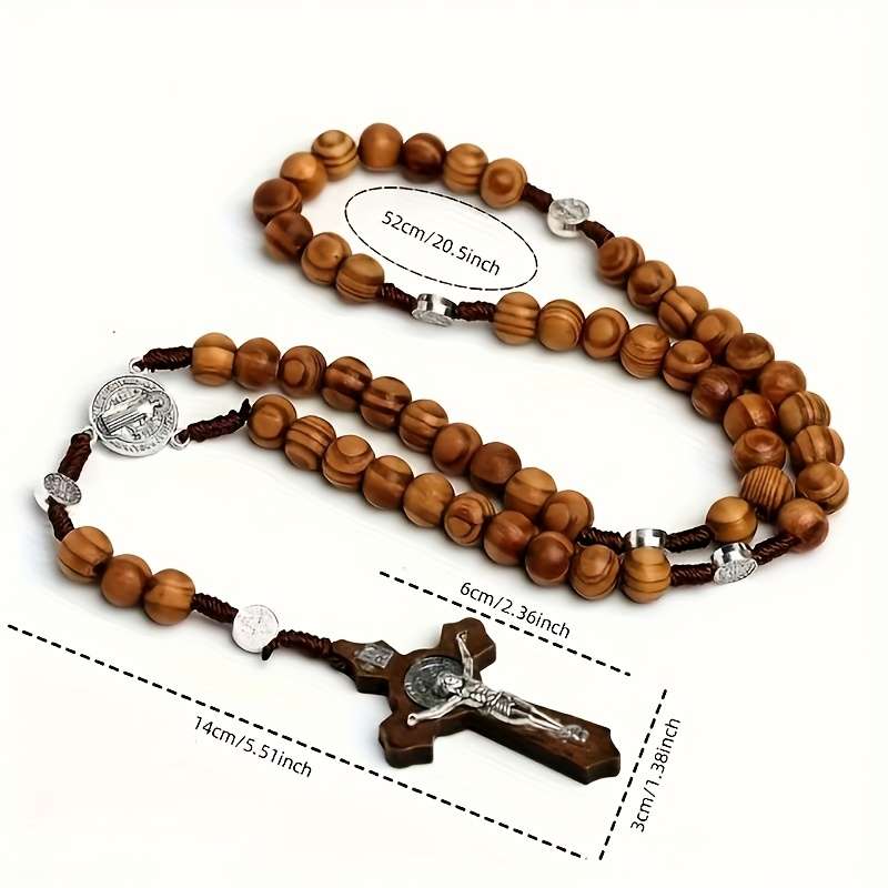 1 Piece Coffee Color Jesus Theme Pendant
