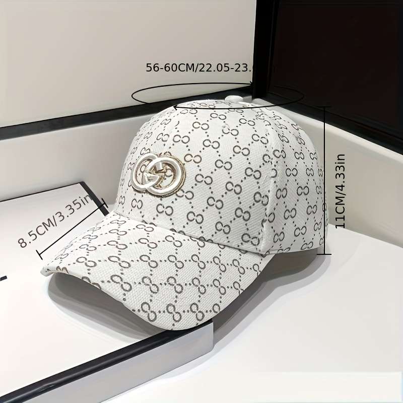 1pc Peaked Cap New Fashion Print Light Luxury Trendy Baseball Cap