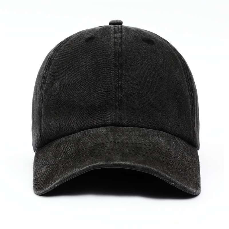 1pc Unisex Cotton Baseball Cap with Cartoon Giraffe Print Adjustable Washed Sun Hat Lightweig