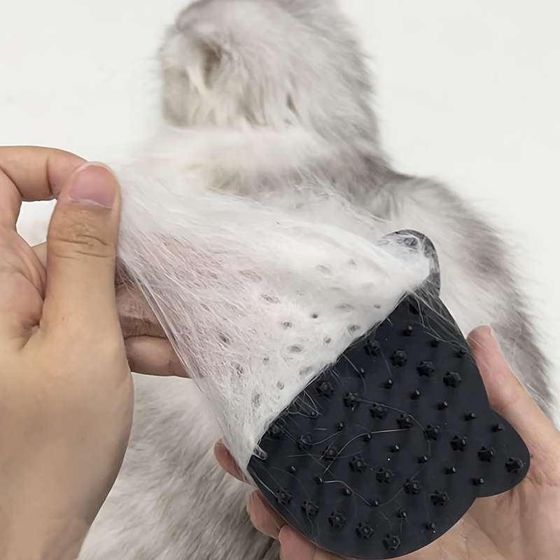 1pc Pink Silicone Hair Removal Comb Pet Comb