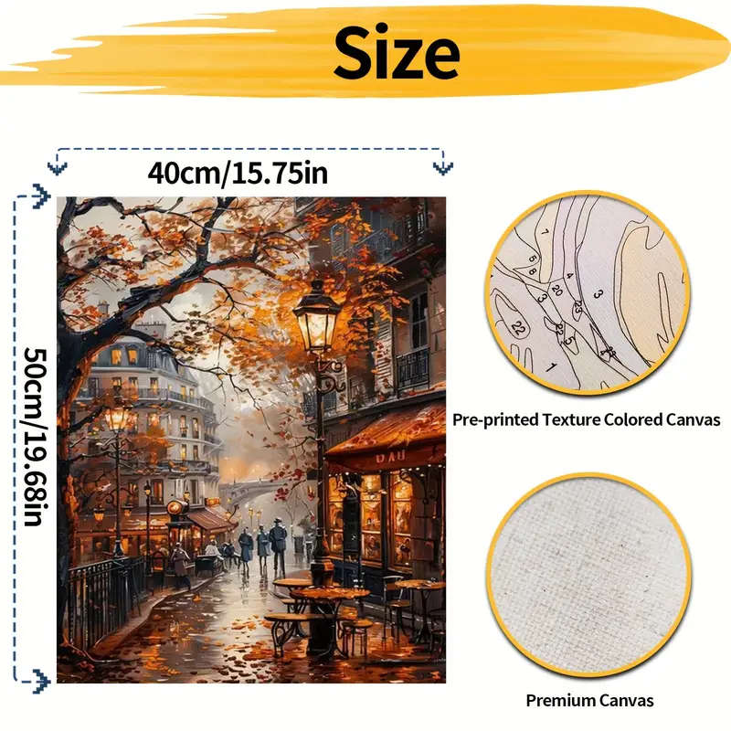 1pc Paint By Number Kits for Adults 40x50CM 16x20inch DIY Scenery Easy Oil Acrylic Painting By Numbe