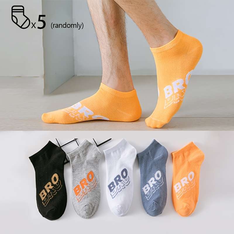 5 Pairs Of Random Colors One Size High Elastic Socks