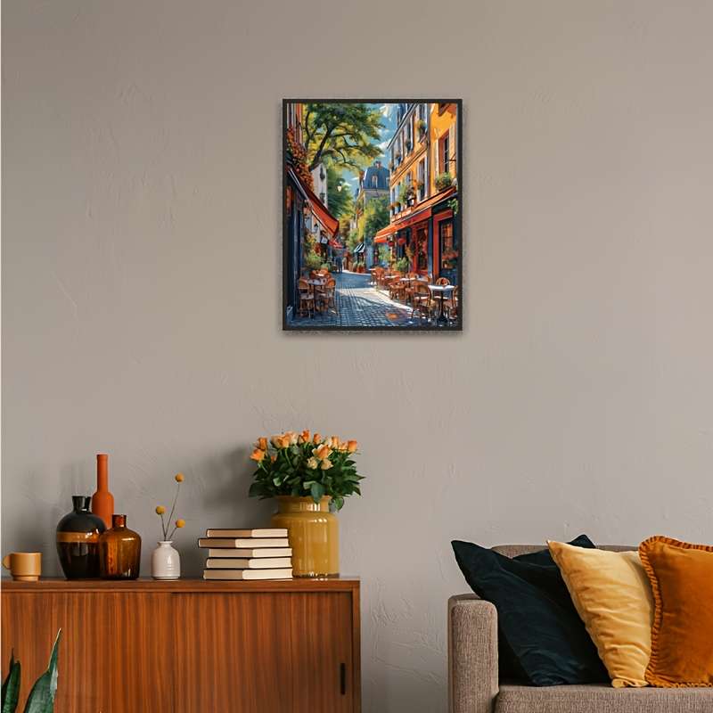 1000pcs Mini Jigsaw Puzzle Sunspire Terrace Mediterranean Scene 38x26cm Vibrant
