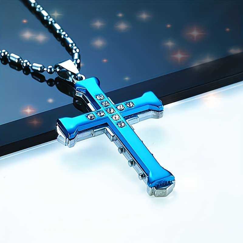 1 Piece Blue Jesus Theme Pendant