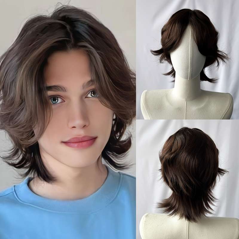 1Pc Light Brown 30.48cm Fashion Design Wig