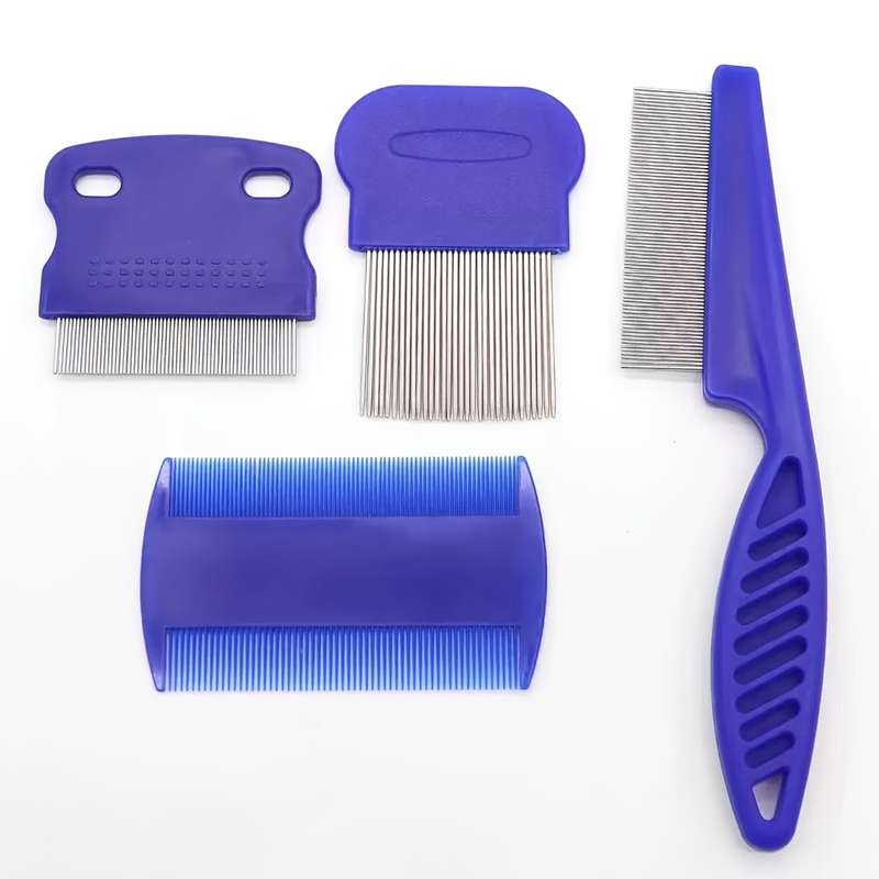 1pc Blue Four Piece Set Pet Comb
