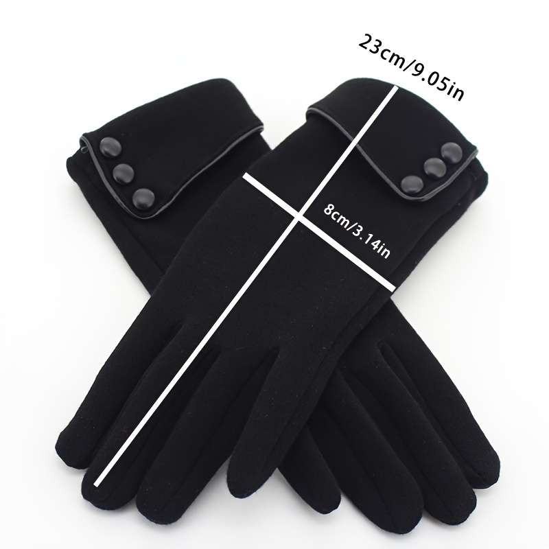 1 Pair Khaki Warm Gloves