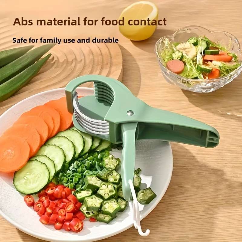 1pc Manual Handheld Vegetable Slicer with Stainless Steel Blades Multifunctional Fruit Vegg
