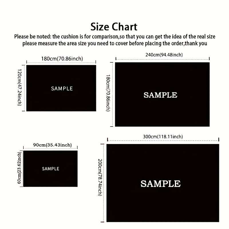 1Pc 200x300cm 78x118inch Floor Mat