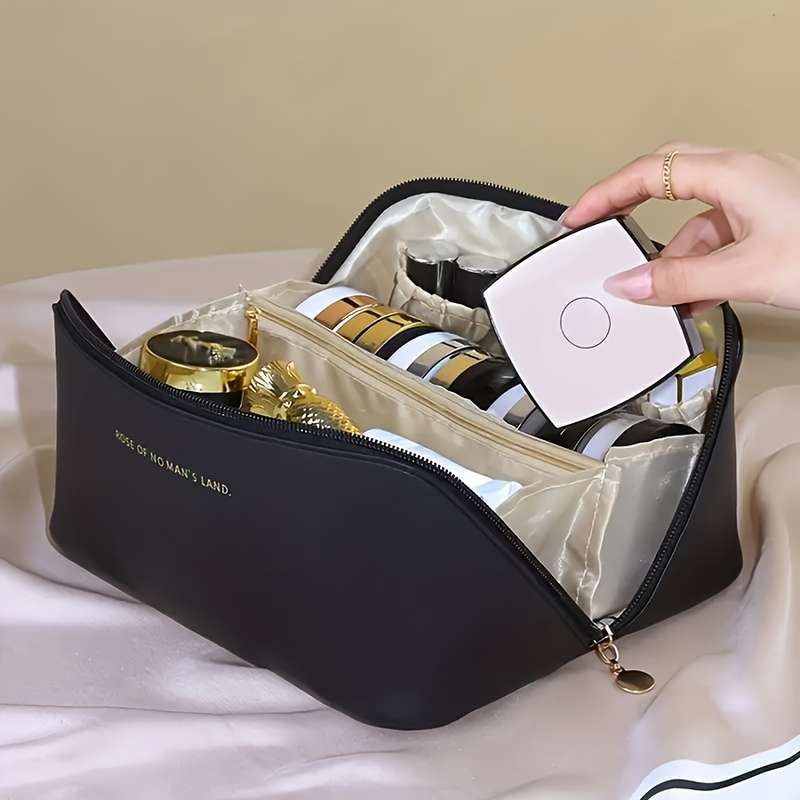 1pc Portable Functional Makeup Bag Travel Waterproof Cosmetic Storage Pouch Toiletry Wash Organizer