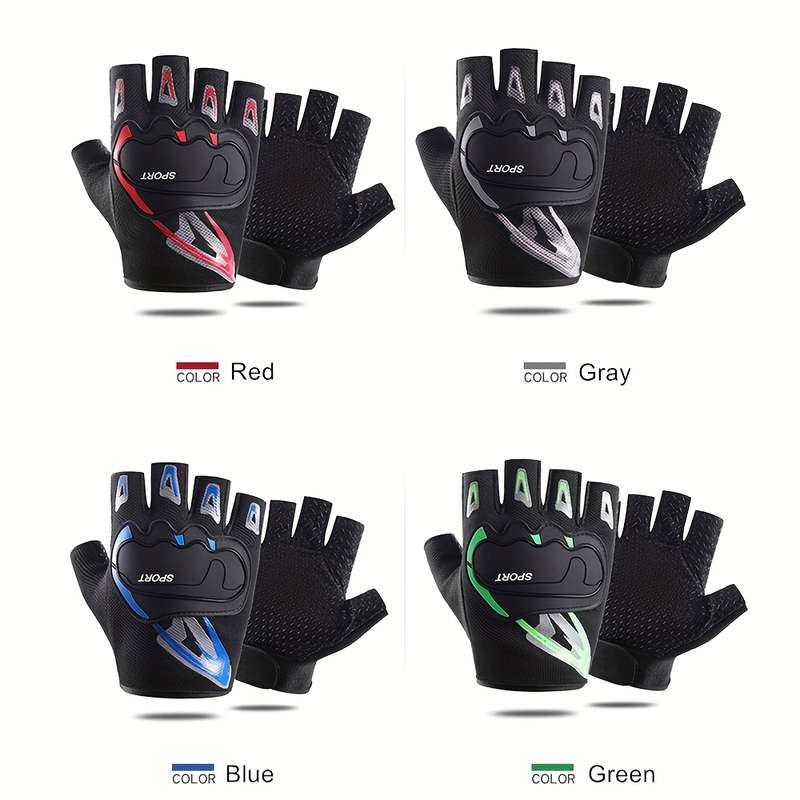 1 Pair Red One Size Outdoor Sports Gloves