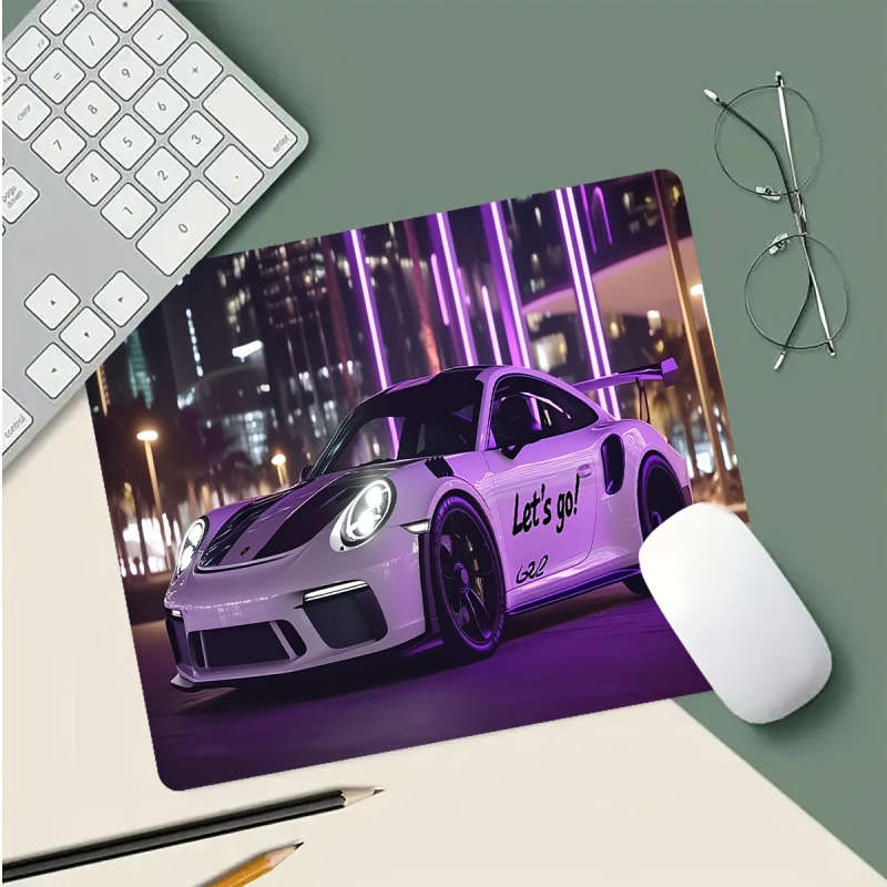 1pc 21x26cm Fashion Fantasy City Sports Car Pattern Mouse Pad Durable Odorless Office Desk Accessory