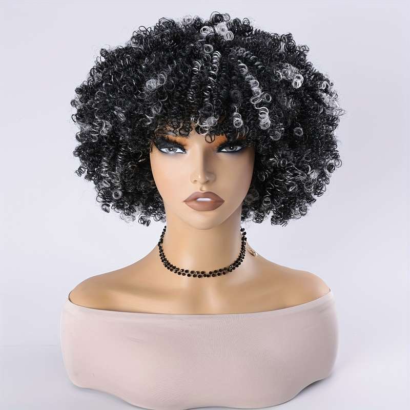 1Pc Black Highlight Blonde 30.48cm Fashion Design Wig