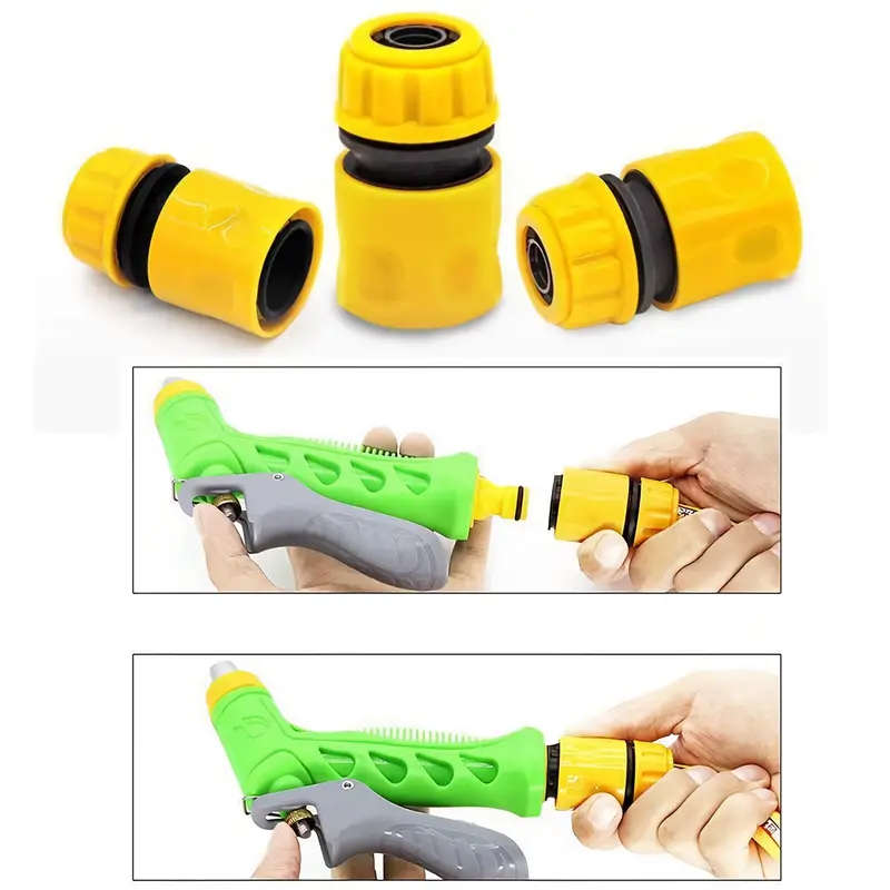 2pcs Garden Hose Adapter Set  1/2 Fit Durable Plastic Connectors for Lawn Care Gardening Tools