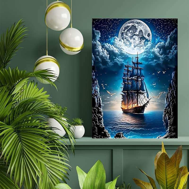 1000pcs DIY Puzzle Sailboat Thick and Durable Adult Seamless Puzzle Suitable for Bi