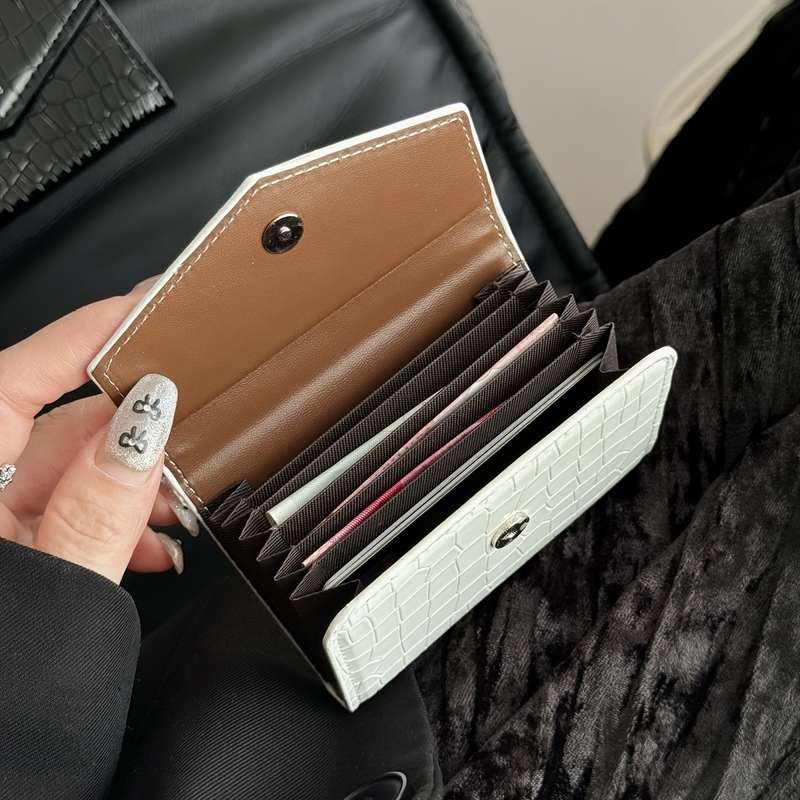 1pc High-end Retro Niche Card Holder ID Card Bank Card Credit Card Portable Storage Integrated Anti