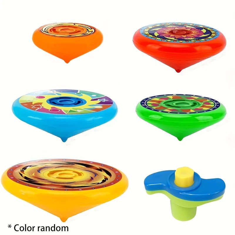 5pcs Colorful Multi-Layer Spinning Tops Stackable Battle-Ready Toys