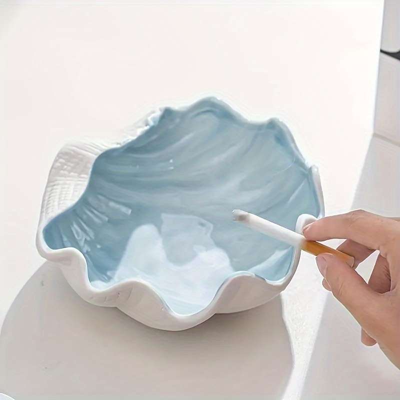 1pc Ocean-Themed Ceramic Starfish Ashtray Handcrafted Nautical Decor with Realistic Sea Textur